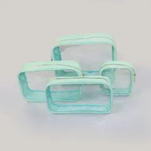 Load image into Gallery viewer, Small Clear and Nylon Cosmetic Bag