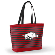 Load image into Gallery viewer, Striped Collegiate Tote