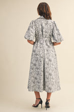 Load image into Gallery viewer, Gray Jacquard Butterfly Dress