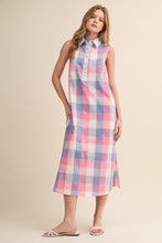 Load image into Gallery viewer, Sleeveless Plaid Midi Dress