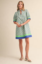 Load image into Gallery viewer, Blue and Green Print Dress