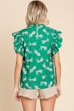 Load image into Gallery viewer, Green Tiger Print Top
