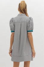Load image into Gallery viewer, Black and Cream Striped Dress
