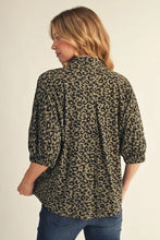 Load image into Gallery viewer, Olive Cheetah Print Top
