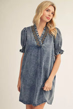 Load image into Gallery viewer, Ruffle Denim Dress
