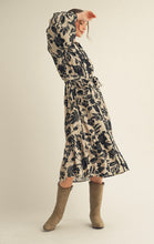 Load image into Gallery viewer, Oatmeal and Black Floral Midi
