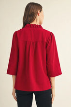 Load image into Gallery viewer, Solid Ruffle Neck Top
