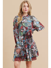 Load image into Gallery viewer, Paisley Print Chiffon Dress

