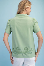 Load image into Gallery viewer, Apple Green Embroidered Top

