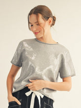 Load image into Gallery viewer, Gray Sequin Sweater
