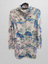 Load image into Gallery viewer, Abstract Art Print Shirt Dress
