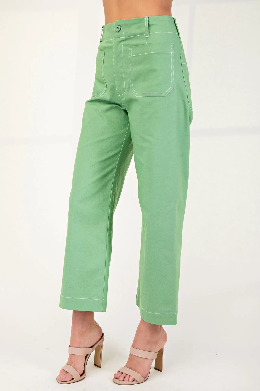 Stitched Cropped Pants