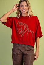 Load image into Gallery viewer, Red Horse Motif Sweater
