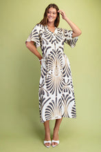 Load image into Gallery viewer, Gray Print Midi Dress
