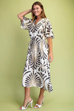 Load image into Gallery viewer, Gray Print Midi Dress
