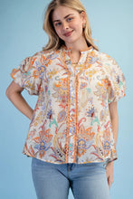 Load image into Gallery viewer, Tangerine Paisley Top
