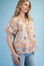 Load image into Gallery viewer, Tangerine Paisley Top
