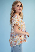 Load image into Gallery viewer, Tangerine Paisley Top
