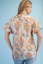 Load image into Gallery viewer, Tangerine Paisley Top
