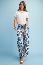 Load image into Gallery viewer, Cobalt Floral Cropped Pants
