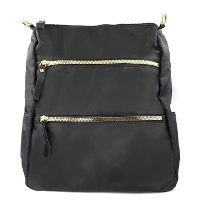 Nylon Gold Zipper Backpack