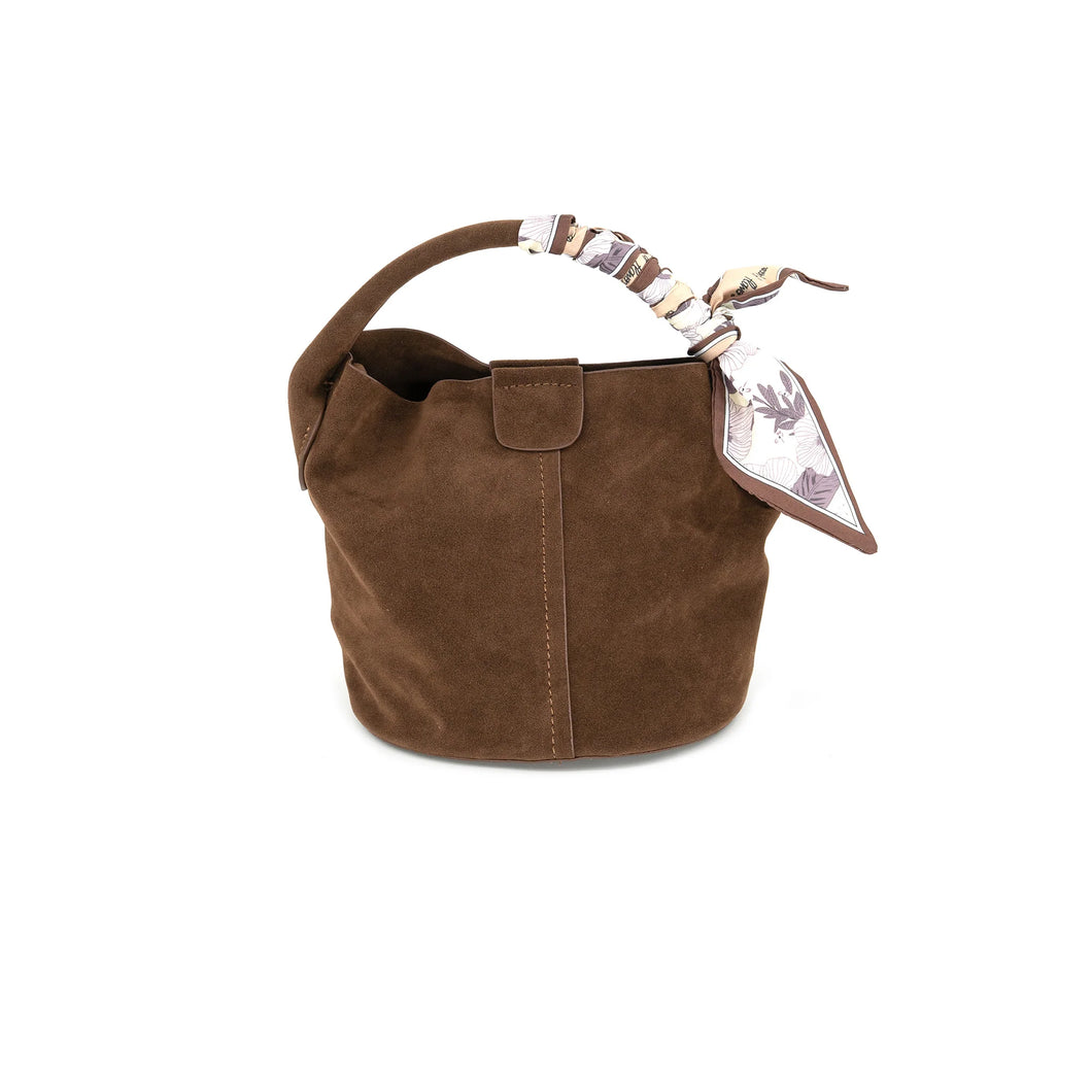 Suede Mini Bucket Purse