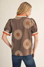 Load image into Gallery viewer, Mocha Embroidered Top
