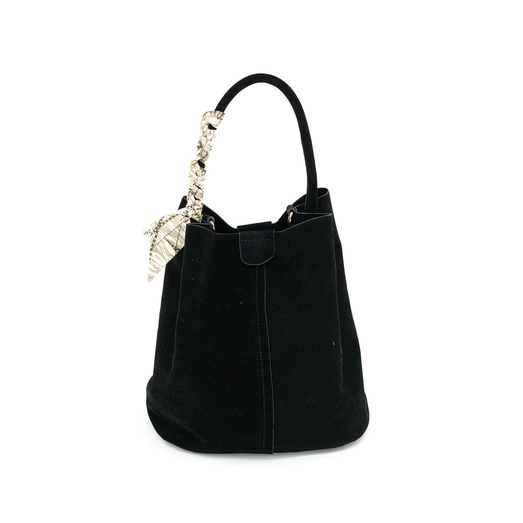Large Suede Bucket Purse