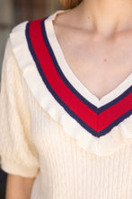 Load image into Gallery viewer, Contrast Short Sleeve Sweater
