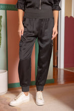 Load image into Gallery viewer, Black Satin Pant Set
