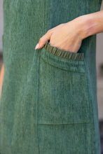 Load image into Gallery viewer, Hunter Green Ruffle Trim Dress
