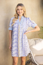 Load image into Gallery viewer, Blue Striped Embroidered Dress
