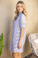 Load image into Gallery viewer, Blue Striped Embroidered Dress
