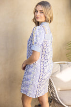 Load image into Gallery viewer, Blue Striped Embroidered Dress
