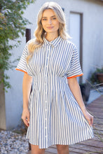 Load image into Gallery viewer, Blue Striped Shirt Dress
