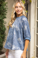 Load image into Gallery viewer, Slate Blue Watercolor Top
