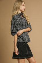 Load image into Gallery viewer, Charcoal Animal Print Top
