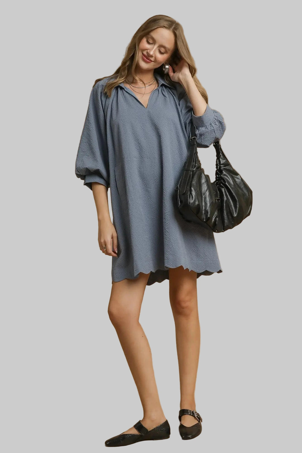 Steel Blue Tunic Dress