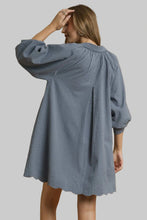 Load image into Gallery viewer, Steel Blue Tunic Dress
