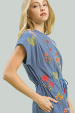 Load image into Gallery viewer, Blue Embroidered Dress
