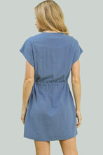 Load image into Gallery viewer, Blue Embroidered Dress

