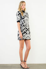 Load image into Gallery viewer, Black and White Sweater Dress
