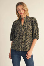 Load image into Gallery viewer, Olive Cheetah Print Top
