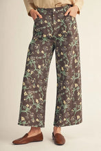 Load image into Gallery viewer, Brown Floral Pants
