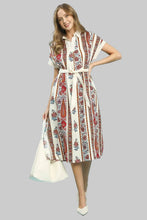 Load image into Gallery viewer, Stripe Print Midi Dress
