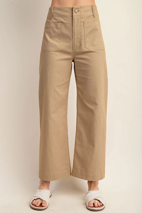 Cropped Khaki Pants