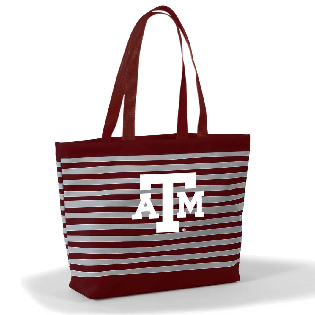 Striped Collegiate Tote