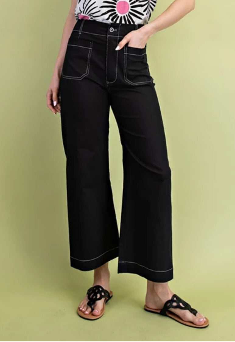 Black Cropped Pants