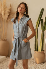 Load image into Gallery viewer, Blue Button Down Dress
