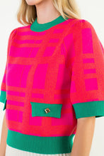 Load image into Gallery viewer, Pink Plaid Sweater
